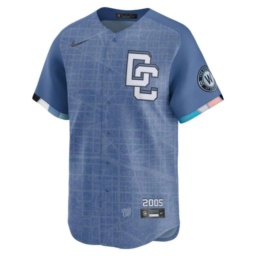 MLB Washington Nationals 2025 City Connect Limited Blank Jersey - Blue-Pro Kit Vault | Brand New 26/27 Sports Jerseys